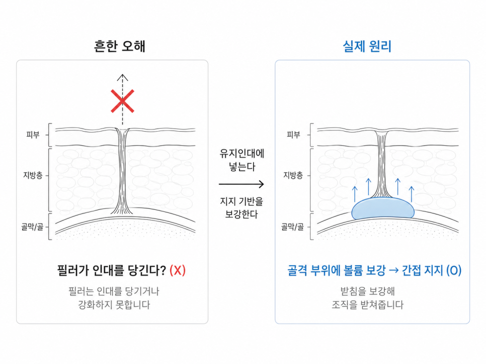늘어난 인대를 당겨 붙이는 시술이 아닙니다.
