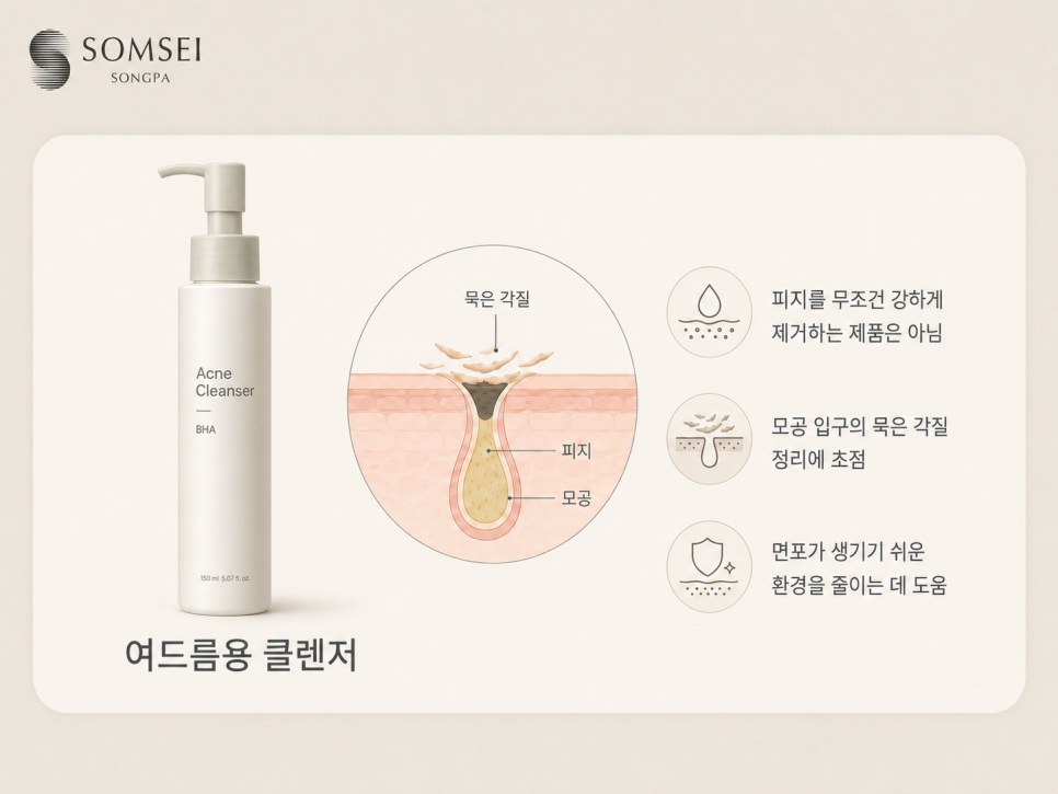 여드름용 클렌저와 호텔 바디워시의 차이