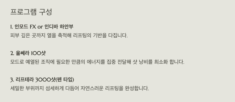 섬세이 레이어드 리프팅 프로그램